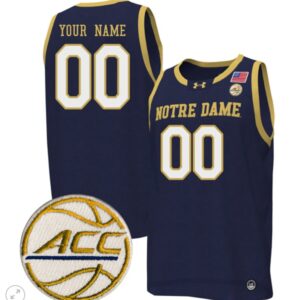 Custom Notre Dame Fighting Irish Jersey NCAA Basketball Stiched Navy