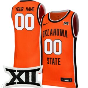 Custom Oklahoma State Cowboys Jersey Basketball Stiched Game Orange