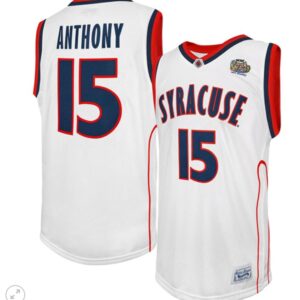 Carmelo Anthony Jersey #15 Syracuse Orange College Basketball Stiched Alumni White
