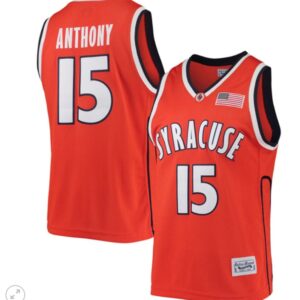 Carmelo Anthony Jersey #15 Syracuse Orange College Basketball Stiched Alumni Orange