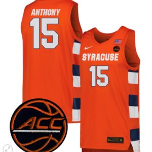 Carmelo Anthony Jersey #15 Syracuse Orange College Basketball Stiched Game Orange