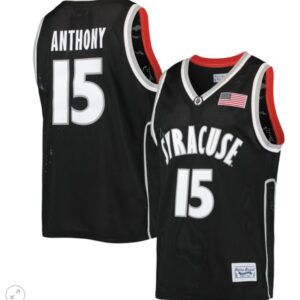 Carmelo Anthony Jersey #15 Syracuse Orange College Basketball Stiched Alumni Black