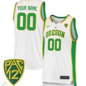 Custom Oregon Ducks Jersey College Basketball Stiched Throwback White