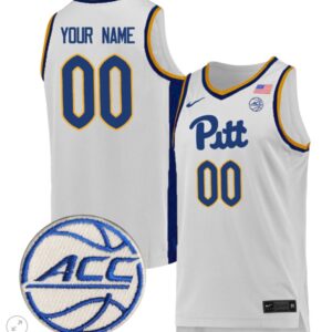Custom Pitt Panthers Jersey College Basketball Stiched Game White