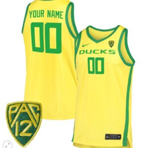 Custom Oregon Ducks Jersey College Basketball Stiched Yellow