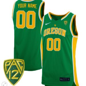 Custom Oregon Ducks Jersey College Basketball Stiched Retro Green