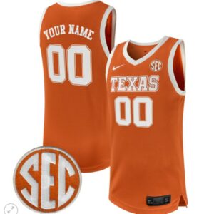 Custom Texas Longhorns Jersey College Basketball Stiched Game Orange