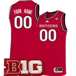 Custom Rutgers Scarlet Knights Jersey College Basketball Stiched Home Scarlet