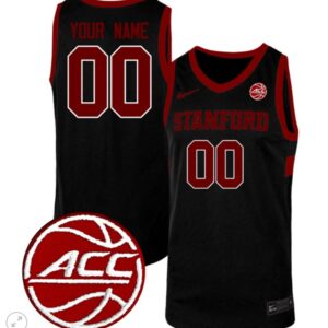 Custom Stanford Cardinal Jersey College Basketball Stiched Game Black