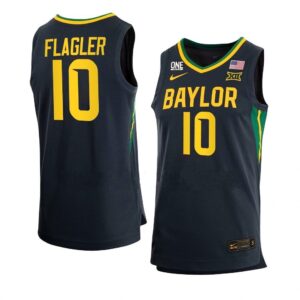 Men's #10 Adam Flagler Jersey Baylor Bears College Basketball Jerseys Anthracite