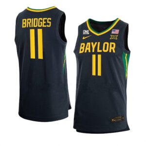 Men's #11 Jalen Bridges Jersey Baylor Bears College Basketball Jerseys Black