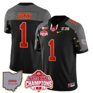 Quinshon Judkins Jersey #1 Ohio State National Champions 2025 Patch Black Special