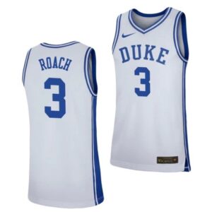 Men's #3 Jeremy Roach Jersey Duke Blue Devils College Basketball Jerseys White