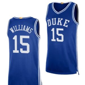 Men's #15 Mark Williams Jersey Duke Blue Devils College Basketball Jerseys Blue