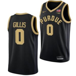 Men's #0 Mason Gillis Jersey Purdue Boilermakers College Basketball Jerseys Black