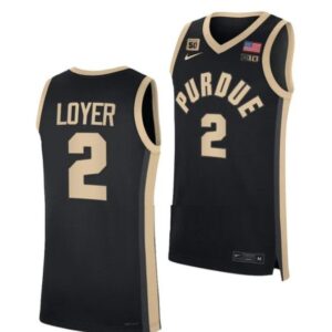 Men's #2 Fletcher Loyer Jersey Purdue Boilermakers College Basketball Jerseys Black 2022