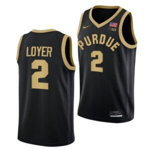 Men's #2 Fletcher Loyer Jersey Purdue Boilermakers College Basketball Jerseys Black