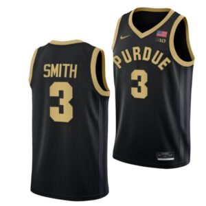 Men's #3 Braden Smith Jersey Purdue Boilermakers College Basketball Jerseys Black
