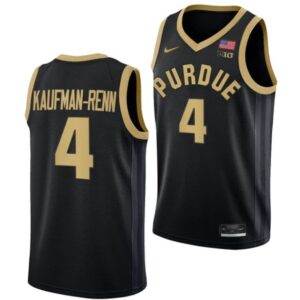 Men's #4 Trey Kaufman Renn Jersey Purdue Boilermakers College Basketball Jerseys Black