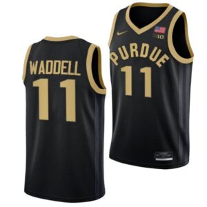 Men's #11 Brian Waddell Jersey Purdue Boilermakers College Basketball Jerseys Black