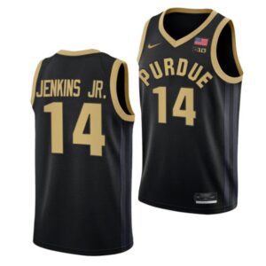 Men's #14 David Jenkins Jr Jersey Purdue Boilermakers College Basketball Jerseys Black