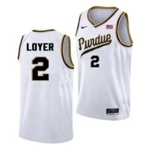 Men's #2 Fletcher Loyer Jersey Purdue Boilermakers Basketball Jerseys Rick Mount Throwback with Name