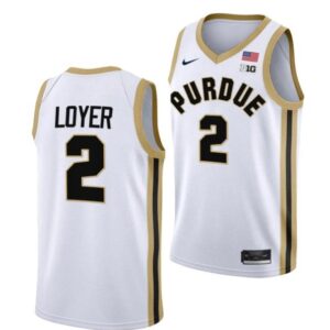 Men's #2 Fletcher Loyer Jersey Purdue Boilermakers College Basketball Jerseys White