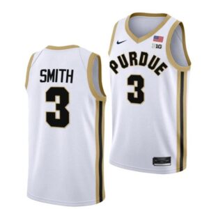 Men's #3 Braden Smith Jersey Purdue Boilermakers College Basketball Jerseys White