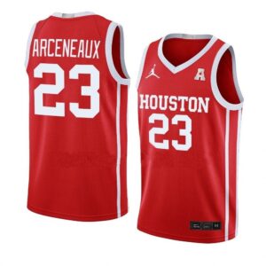 Men's #23 Terrance Arceneaux Jersey Houston Cougars College Basketball Jerseys Red