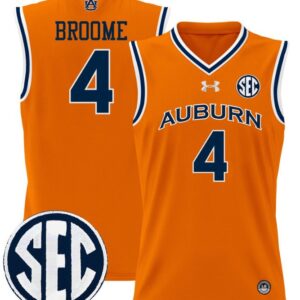 Johni Broome Jersey #4 Auburn Tigers 2024 Lightweight Basketball Orange