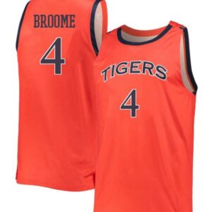 Johni Broome Jersey Auburn Tigers College Basketball Orange #4
