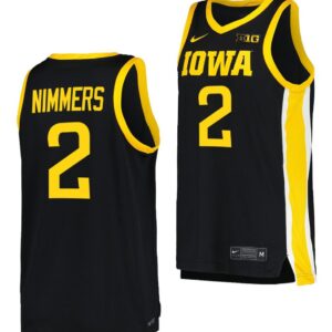 Amarion Nimmers Jersey Iowa Hawkeyes College Basketball Black #2