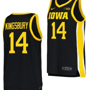 Carter Kingsbury Jersey Iowa Hawkeyes College Basketball Black #14