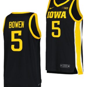 Dasonte Bowen Jersey Iowa Hawkeyes College Basketball Black #5