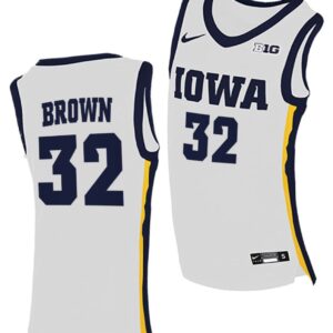 Fred Brown Jersey Iowa Hawkeyes College Basketball White #32