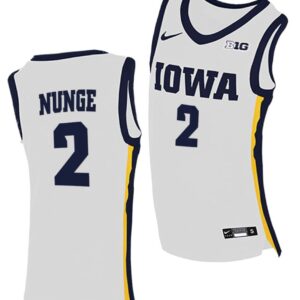 Jack Nunge Jersey Iowa Hawkeyes College Basketball White #2