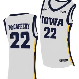 Patrick McCaffery Jersey Iowa Hawkeyes College Basketball White #22