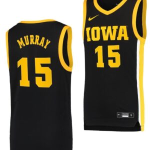 Keegan Murray Jersey Iowa Hawkeyes College Basketball Black Swingman #15
