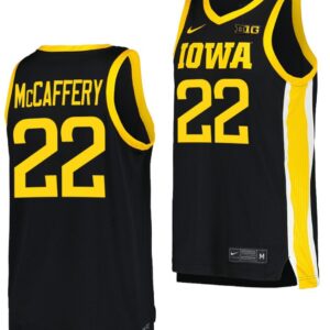 Patrick McCaffery Jersey Iowa Hawkeyes College Basketball Black #22