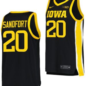 Payton Sandfort Jersey Iowa Hawkeyes College Basketball Replica Black #20