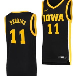 Tony Perkins Jersey Iowa Hawkeyes College Basketball Black Swingman #11