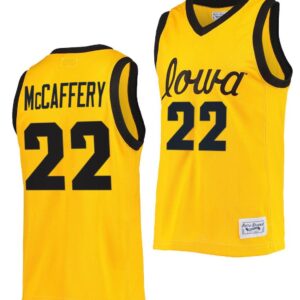 Patrick McCaffery Jersey Iowa Hawkeyes College Basketball Classic Gold #22