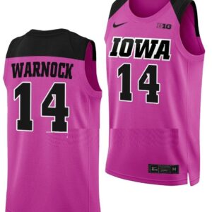 McKenna Warnock Jersey Iowa Hawkeyes College Basketball Pink #14