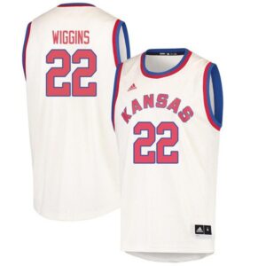 Men's Jayhawks #22 Andrew Wiggins Jersey Cream College Basketball Jerseys