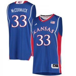 Mens Jayhawks #33 David McCormack Jersey Royal College Basketball Jerseys
