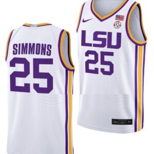 Ben Simmons Jersey LSU Tigers College Basketball Limited White #25