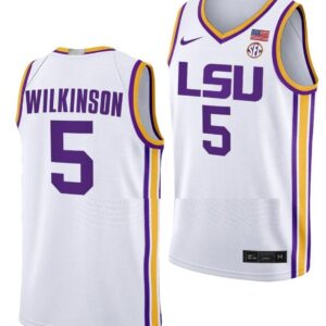 Mwani Wilkinson Jersey LSU Tigers College Basketball Limited White #5
