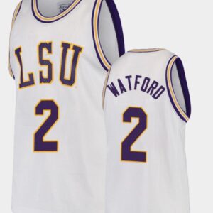 Trendon Watford Jersey LSU Tigers College Basketball White Replica #2