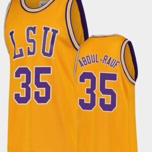 Mahmoud Abdul-Rauf Jersey LSU Tigers College Basketball Gold Replica #35