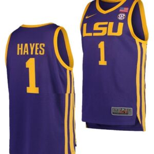 Cam Hayes Jersey LSU Tigers College Basketball Purple #1